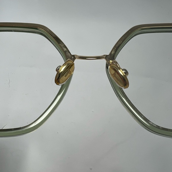 Tijn Tica Palace Green Geometric Eyeglasses with Case - Picture 8 of 13